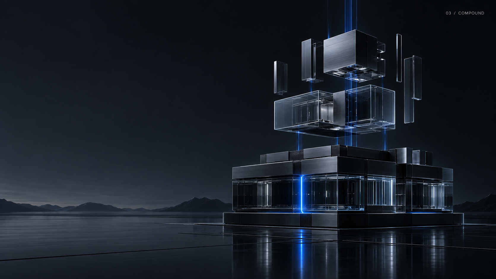 A completed modular system supporting the assembly of a new higher system